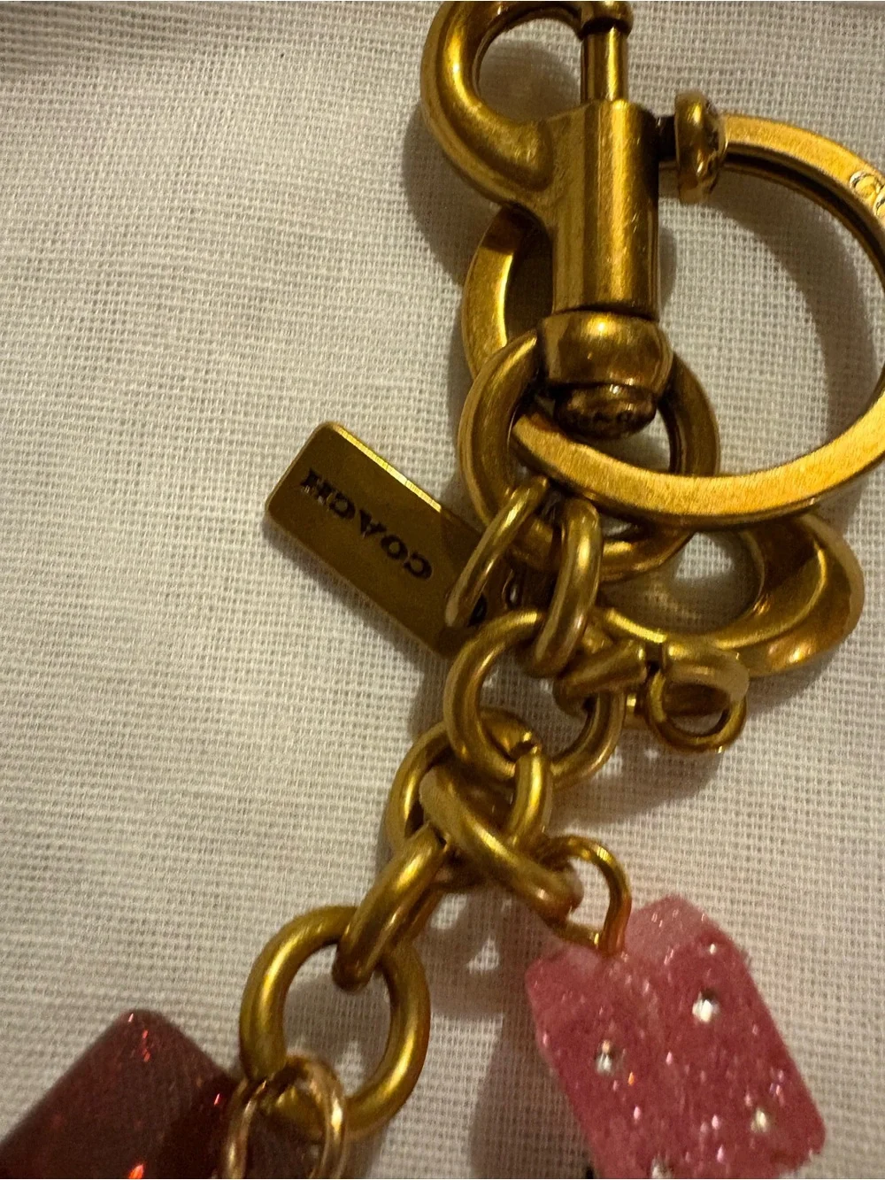 Coach Glitter Dice Bag Charm / Keychain – EUC – Includes Dust Bag